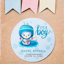 Cute C’est un Garçon Bleu Pingouin Pêche