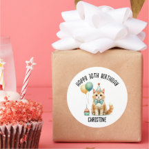 Cute cat fête d'anniversaire