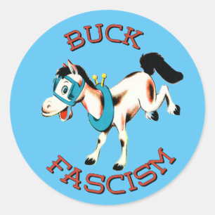 Sticker Rond Cute Cheval Rétro - Fascisme Buck