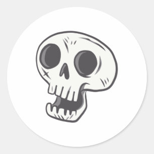 Sticker Rond Cute Crâne - Amusant Goth Lover