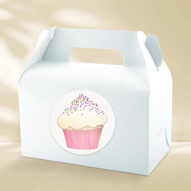 Sticker Rond Cute Cupcake Boulangerie Stick Pâtisserie Chef (Créateur téléchargé)