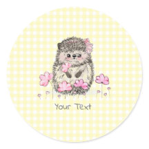 Cute Dandelion Hérisson Motif jaune