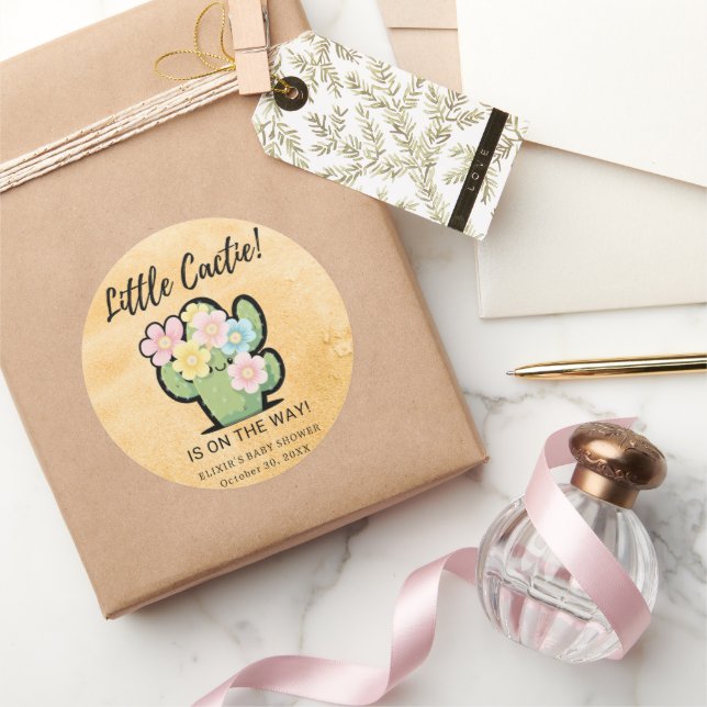 Sticker Rond Cute Floral Little Cuctie Kawaii Baby shower (Cadeaux)