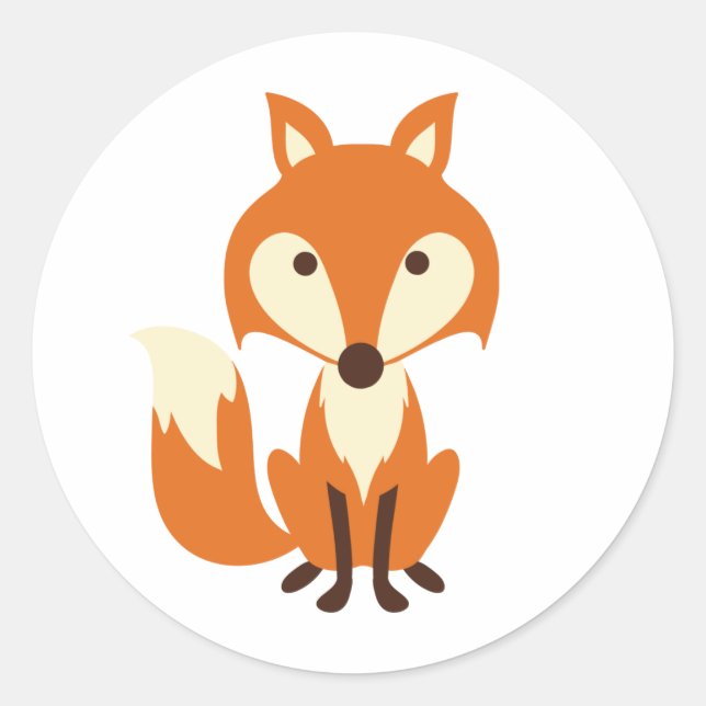 Sticker Rond Cute Fox (Devant)