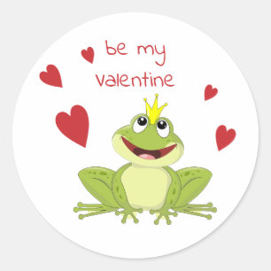 Sticker Rond Cute Frog Prince