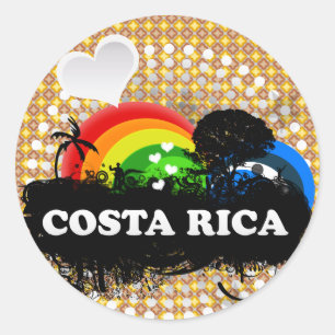 Sticker Rond Cute Fruit Costa Rica