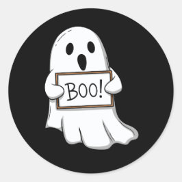Sticker Rond Cute Ghostly BOO Fun