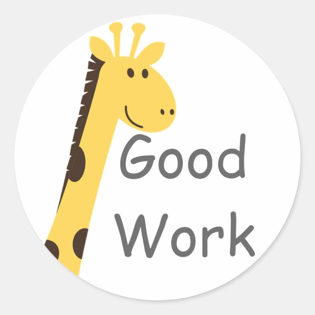Sticker Rond Cute Giraffe (Devant)