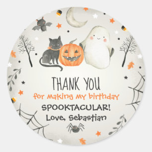 Sticker Rond Cute Halloween Ghost Spooktacular Anniversaire Fav