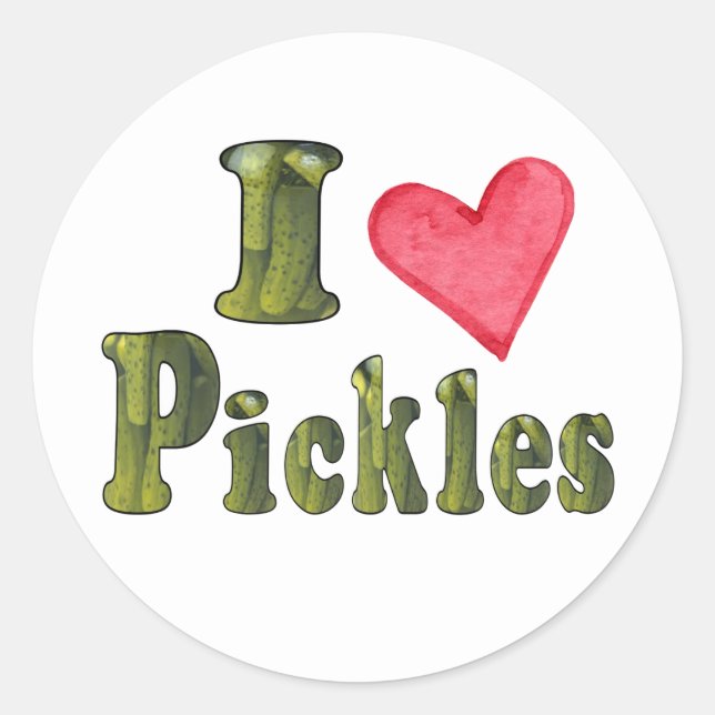 Sticker Rond Cute I Love Heart Picks (Devant)