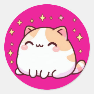 Sticker Rond Cute kawaii