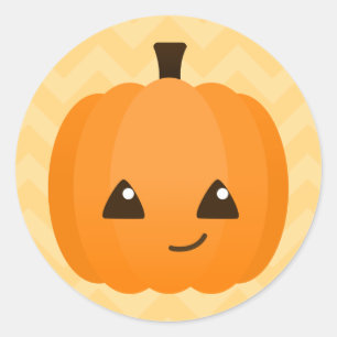 Sticker Rond Cute Kawaii Jack o'Lantern