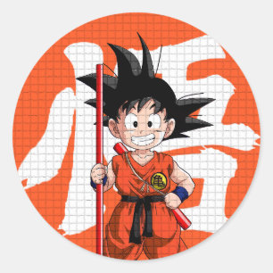 Sticker Rond Cute Kid Warrime Art Anime