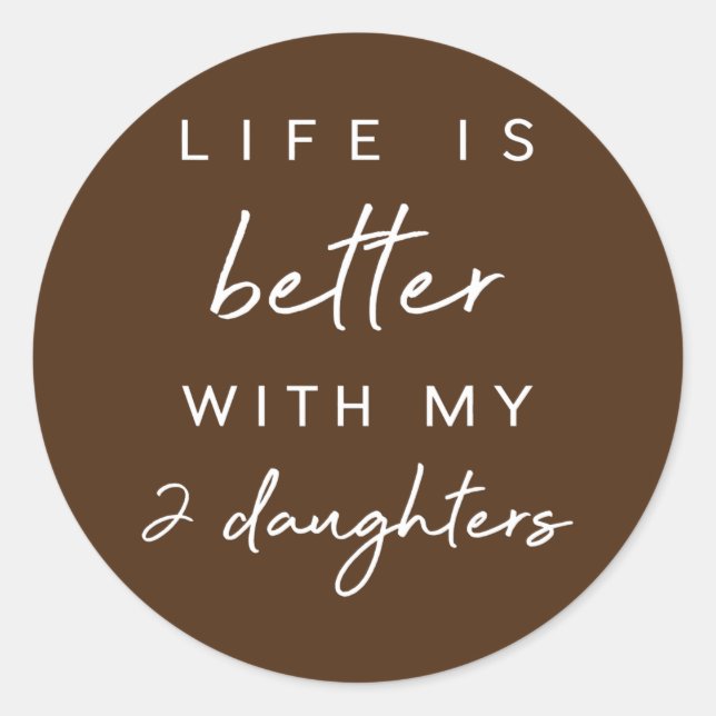 Sticker Rond Cute Life Is (Devant)