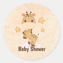 Cute Little Giraffe Baby shower étoiles