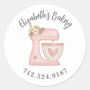 Sticker Rond Cute Mélange de gâteau Boulangerie
