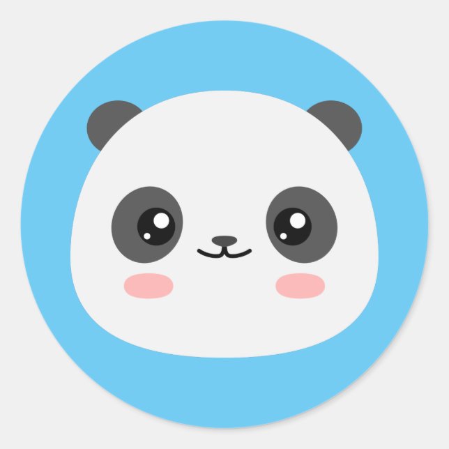Sticker Rond Cute Panda (Devant)