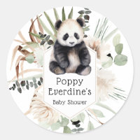 Cute Panda Baby shower vert genre neutre