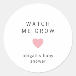 Sticker Rond Cute Rose Heart Baby shower moderne