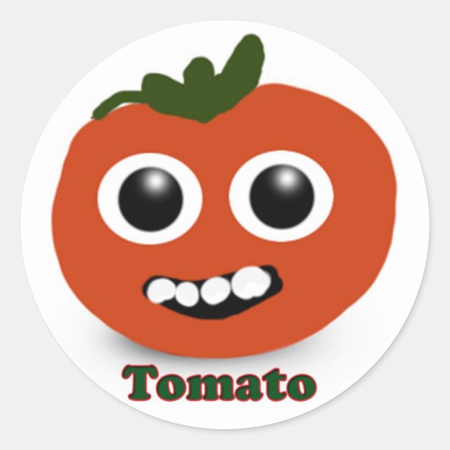 Sticker Rond Cute tomato (Devant)