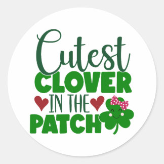 Sticker Rond Cutest Clover in the Patch 🍀 🌿