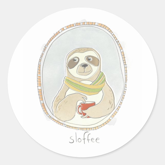 Sticker Rond Cutie caféinée | Emplacement (Devant)