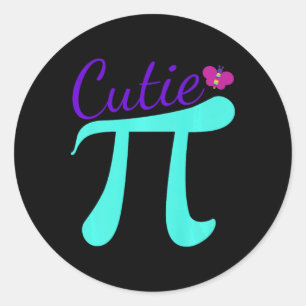 Sticker Rond Cutie Pi - Cute Math Pun Tee For Pi Day Premium