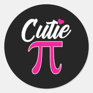 Sticker Rond Cutie Pi Funny Pi Day Co.