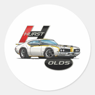 Sticker Rond Cutlass Hurst Olds 1969
