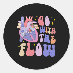 Sticker Rond Cvicu Cardiac Infirmière Anatomie Cardiologie Coeu