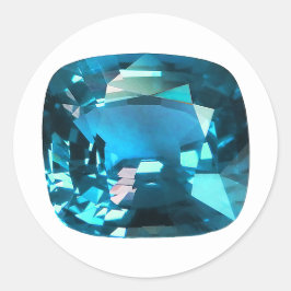 Sticker Rond Cyan Sky Blue