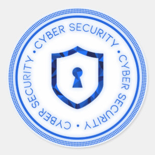 STICKER ROND CYBER SECURITY BADGE SEAL