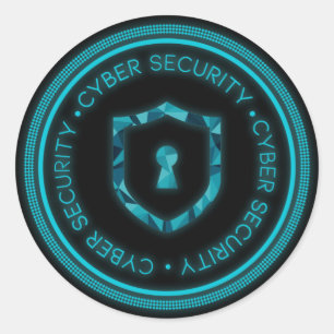 STICKER ROND CYBER SECURITY BADGE SEAL