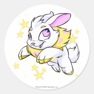 Sticker Rond Cybunny électrique magique