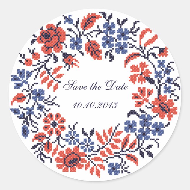 Sticker Rond Cycle des fleurs (Devant)
