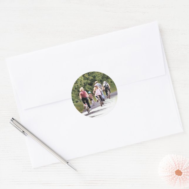 STICKER ROND CYCLISME (Enveloppe)