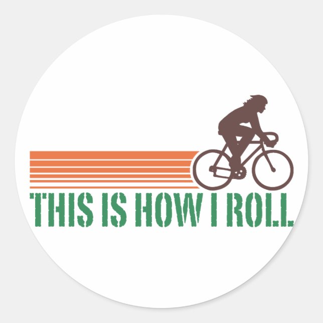 Sticker Rond Cyclisme (femelle) (Devant)