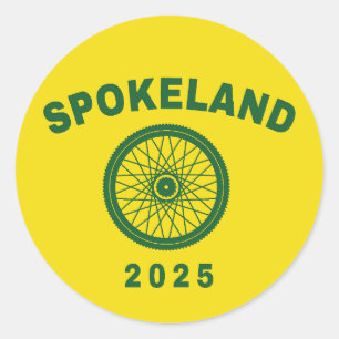 Sticker Rond Cycliste californien Spokeland Oakland
