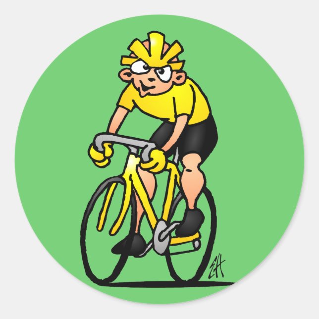 Sticker Rond Cycliste - Cyclisme (Devant)