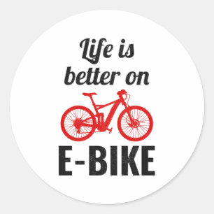 Sticker Rond Cycliste Cycliste Cycliste Cycliste Vélo Électriqu