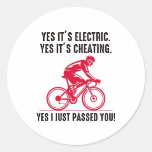 Sticker Rond Cycliste Cycliste Cycliste Cycliste Vélo Électriqu