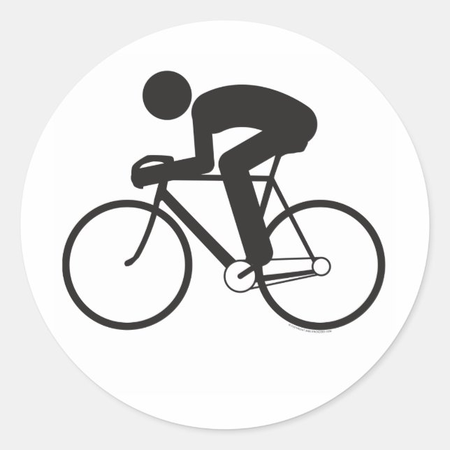 Sticker Rond Cycliste-T (Devant)