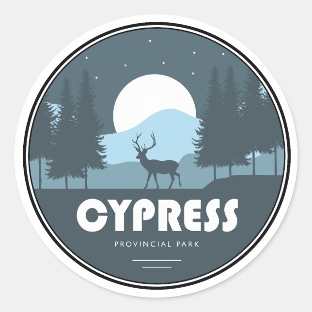 Sticker Rond Cypress Provincial Park Deer (Devant)