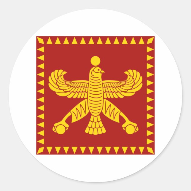 Sticker Rond Cyrus le grand drapeau standard (Devant)