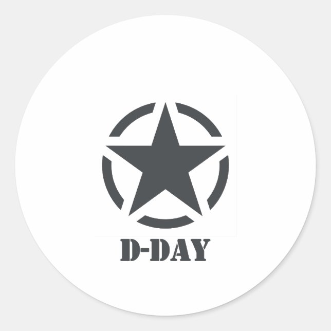 Sticker Rond D-Day Normandie - Jour-J - Normandy (Devant)
