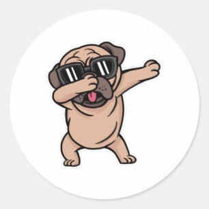 Sticker Rond Dabbing Carlin Chien