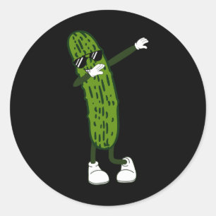 Sticker Rond Dabbing Picker Danser Salades De Concombre Et Reli