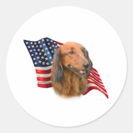 Sticker Rond Dachshund