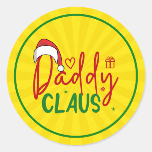 Sticker Rond Daddy Claus Création Noël personnalisée-60094