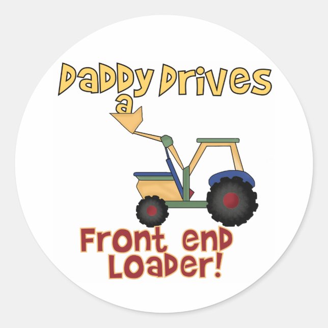 Sticker Rond Daddy conduit un chargeur frontal (Devant)